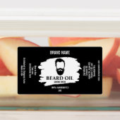 Beard Oil Label sjabloon pakket productpakket (Aangebracht)