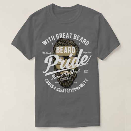 Beard Pride respecteert het grafische ontwerp van T-shirt (Design voorkant)