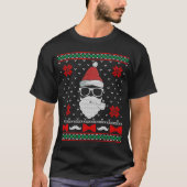 Beard Proud Santa Hipster Ugly Kerstfeestdag P T-shirt (Voorkant)