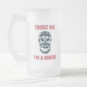 Beard Scull | Motorrijcyclus | Vertrouw me dat ik  Matglas Bierpul (Links)