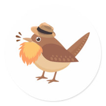 Bearded Bird met Oranje Baard Stickers