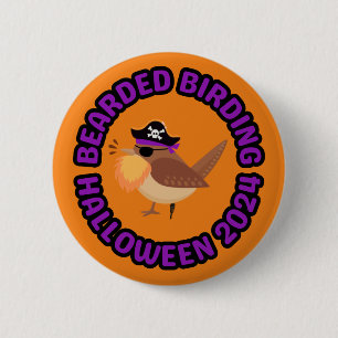Bearded Birding Halloween 2024 Button
