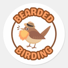 Bearded Birding met Oranje Baard Stickers