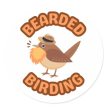 Bearded Birding met Oranje Baard Stickers