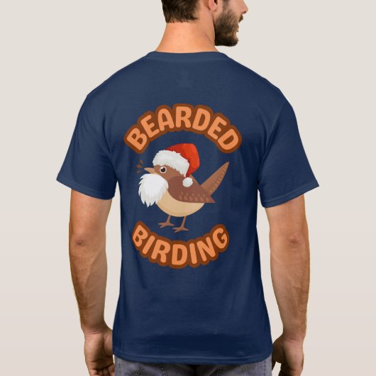 Bearded Birding Schattige Critter Christmas T-shir T-shirt (Achterkant)