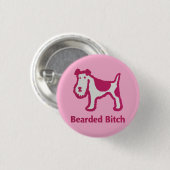 Bearded, but I’m a girl Ronde Button 3,2 Cm (Voorkant /achterkant)