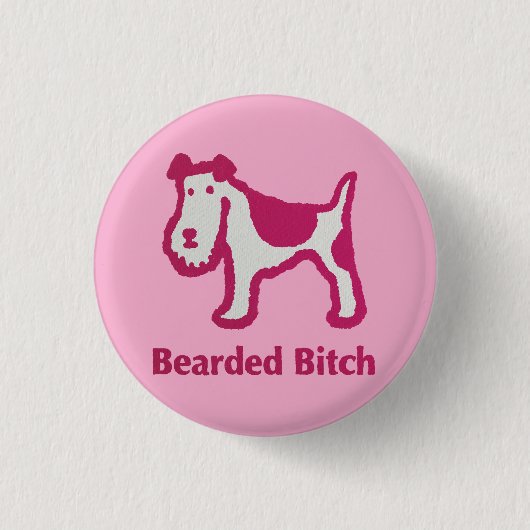 Bearded, but I’m a girl Ronde Button 3,2 Cm (Voorkant)