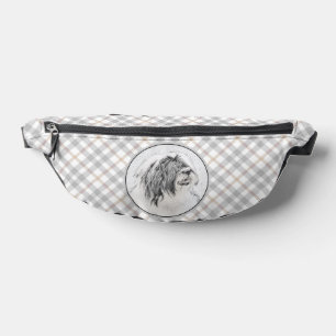 Bearded Collie Beardie Black Tekening Schattigee D Heuptasje