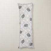 Bearded Collie Beardie Black Tekening Schattigee D Lichaamskussen (Achterkant (Verticaal))