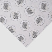 Bearded Collie Beardie Black Tekening Schattigee D Tissuepapier (Detail)