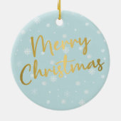 Bearded Collie christmas rode vrachtwagen Keramisch Ornament (Achterkant)