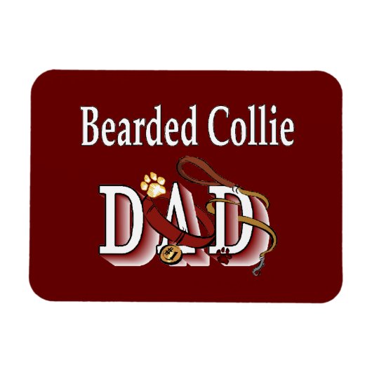Bearded Collie Dad Magneet (Horizontaal)