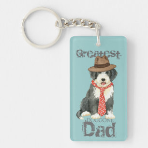 Bearded Collie Dad Sleutelhanger