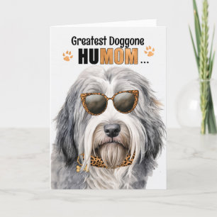 Bearded Collie Dog Beste HuMOM Ooit Moederdag Feestdagen Kaart