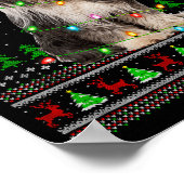 Bearded Collie Dog Ugly Christmas Sweater Holiday Poster (Hoek)