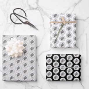 Bearded Collie Drawing - Cute Original Dog Art Inpakpapier Vel