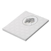 Bearded Collie Drawing - Cute Original Dog Art Notitieblok (Gedraaid)