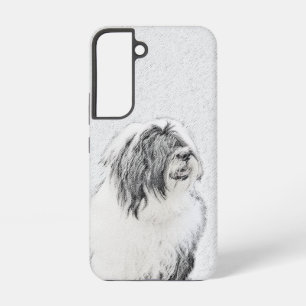 Bearded Collie Drawing - Cute Original Dog Art Samsung Galaxy Hoesje