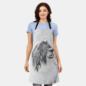 Bearded Collie Drawing - Cute Original Dog Art Schort (Gedragen)