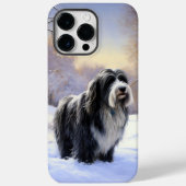 Bearded Collie Laat het sneeuwen Kerstmis Case-Mate iPhone Case (Achterkant)