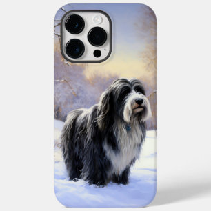 Bearded Collie Laat het sneeuwen Kerstmis Case-Mate iPhone 14 Pro Max Hoesje