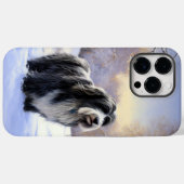 Bearded Collie Laat het sneeuwen Kerstmis Case-Mate iPhone Case (Achterkant (horizontaal))