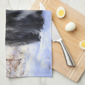 Bearded Collie Laat het sneeuwen Kerstmis Theedoek (Quarter Fold)