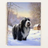 Bearded Collie Noël Qu'il neige (Devant)