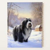 Bearded Collie Noël Qu'il neige (Dos)