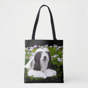 Bearded Collie Painting - Cute Original Dog Art Draagtas