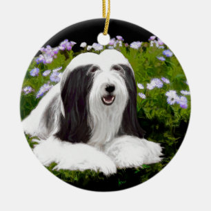 Bearded Collie Painting - Cute Original Dog Art Keramisch Ornament