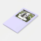 Bearded Collie Painting - Cute Original Dog Art Post-it® Notes (Schuin)