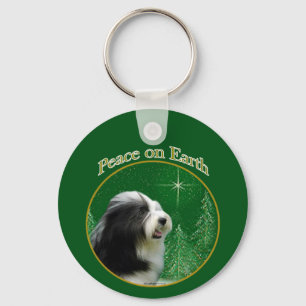 Bearded Collie Peace Sleutelhanger