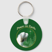 Bearded Collie Peace Sleutelhanger (Achterkant)