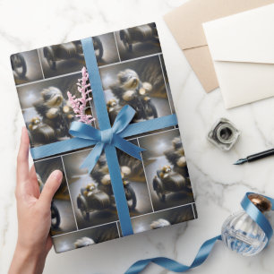 Bearded Collie Rijden een Motorcycle Cadeaupapier