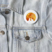 Bearded Collie Ronde Button 5,7 Cm (In situ)