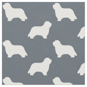 Bearded Collie Silhouettes   Honden Patroon Stof