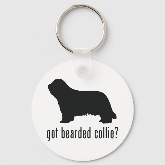Bearded Collie Sleutelhanger (Voorkant)