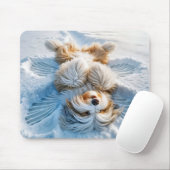 Bearded Collie Snow Angel Muismat (Met muis)