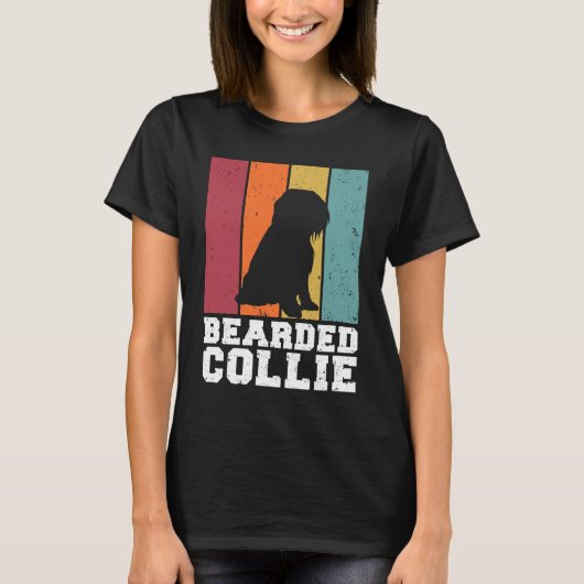 Bearded Collie Vintage 1 T-shirt (Voorkant)