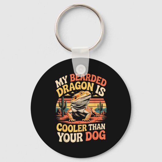Bearded Dragon Cooler Reptile Animal Beardie Beard Sleutelhanger (Voorkant)