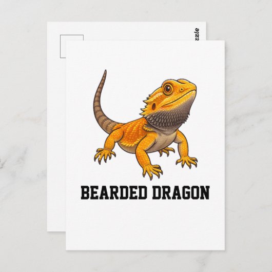Bearded Dragon Customizable Personalizable Briefkaart (Voorkant / Achterkant)