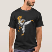 Bearded Dragon Karate Ninja Beardie Reptielhagedis T-shirt (Voorkant)