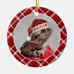 Bearded Dragon keramische cirkel Ornament