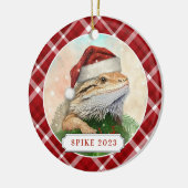 Bearded Dragon keramische cirkel Ornament (Links)