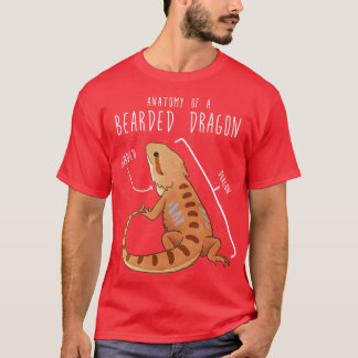 Bearded Dragon Lizard Reptiel Anatomie 1 T-shirt
