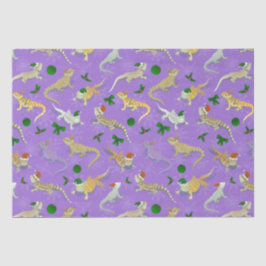 Bearded Dragon Morph Holiday Paars Tissuepapier