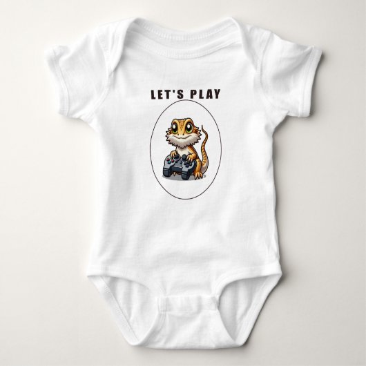 Bearded Dragon Pap Videogame Romper (Voorkant)