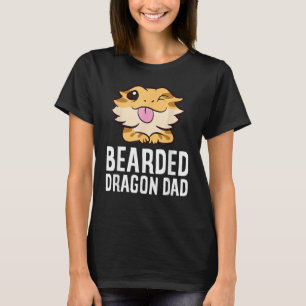 Bearded Dragon Papa Reptiel Lizard Papa Mam T-shirt