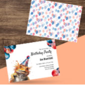 Bearded Dragon Pet Lizard Reptile Verjaardagsfeest Kaart